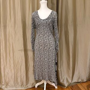 Max Mara Floral Black and White Dress